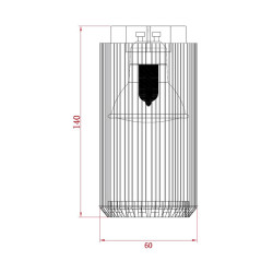 Foco 1 elemento sahara arenado, gu10, 10w (bombilla no incluida), negro, ø6 x 14 cm