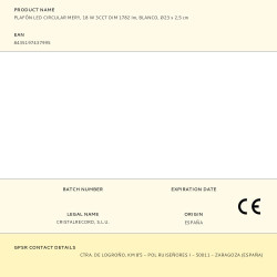 Plafón led circular, mery, 18 w, 3cct, 1782 lm, blanco, ø23 x 2,5 cm