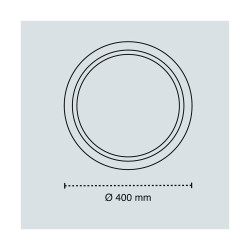Plafón led circular, charly, 46 w, 3cct, 5060 lm, blanco, ø40 x 7 cm