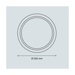 Plafón led circular, charly, 72 w, 3cct, 7290 lm, blanco, ø50 x 7 cm
