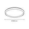 Plafón led circular, charly, 80 w, 3cct, 8800 lm, blanco, ø60 x 7 cm