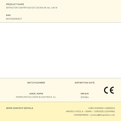 Extractor centrífugo de cocina, chef 60, 136 w