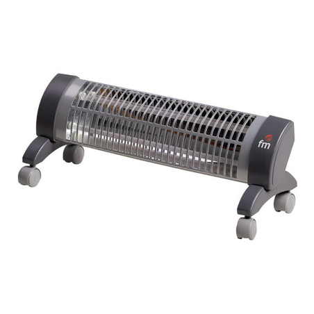 Estufa de cuarzo con ruedas 2302-r, 1200 w gris, 53 x 16 x 18,5 cm
