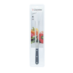 Tenedor trinchante uniblock de acero inoxidable con mango pom, 20 cm