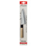 Cuchillo nipon deba de acero inoxidable y mango de madera, 15 cm