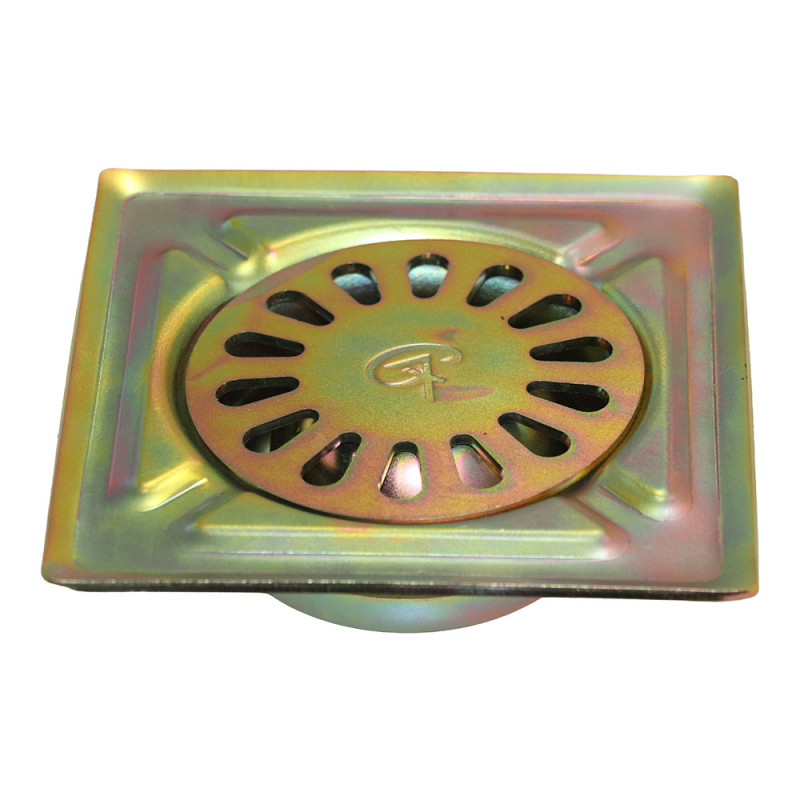 Sumidero de patio, acero bicromatado, iron, 10 x 10 cm