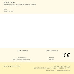 Irrigador dental recargable portátil, denter, 4 w, 6 x 6 x 21 cm