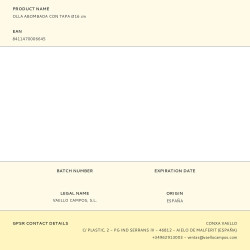 Olla abombada 3 l con tapa, ø16 cm