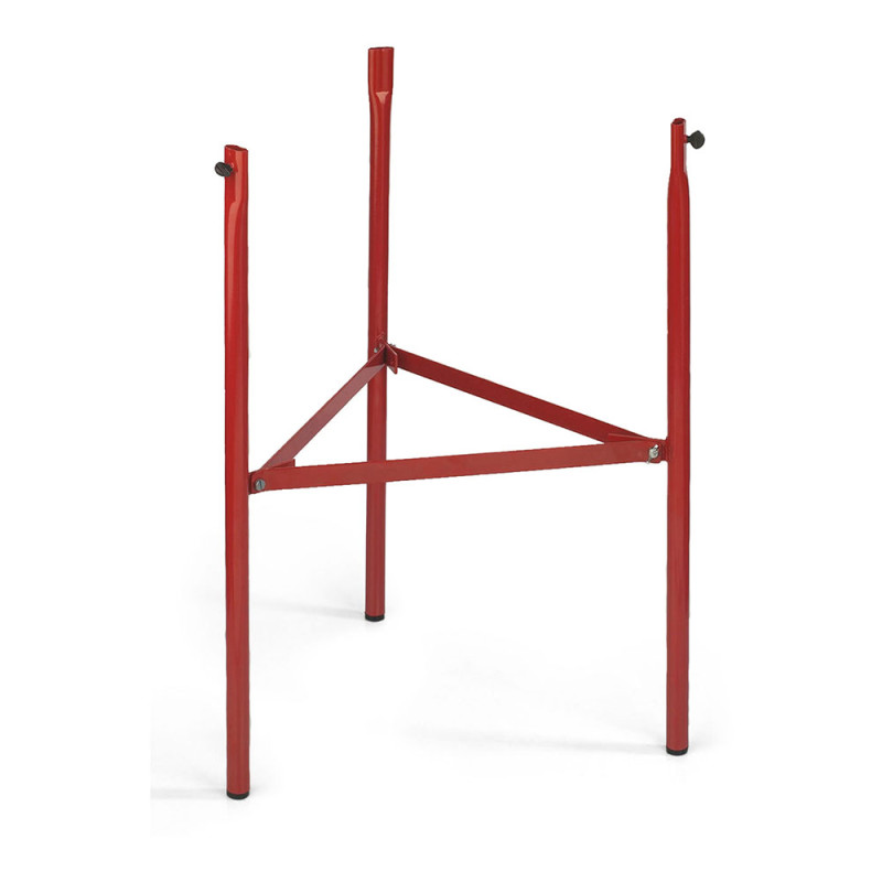Trípode para quemador recubierto con pintura roja anticalórica, 75 cm