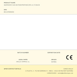 Quemador a gas butano/propano ø45 cm, 3 fuegos