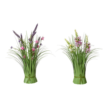 Ramo de florecitas de lavanda poliéster, 13 x 13 x 30 cm. 2 colores surtidos