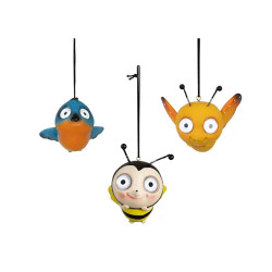 Figura de animal solar 2 leds, para colgar. modelos variados