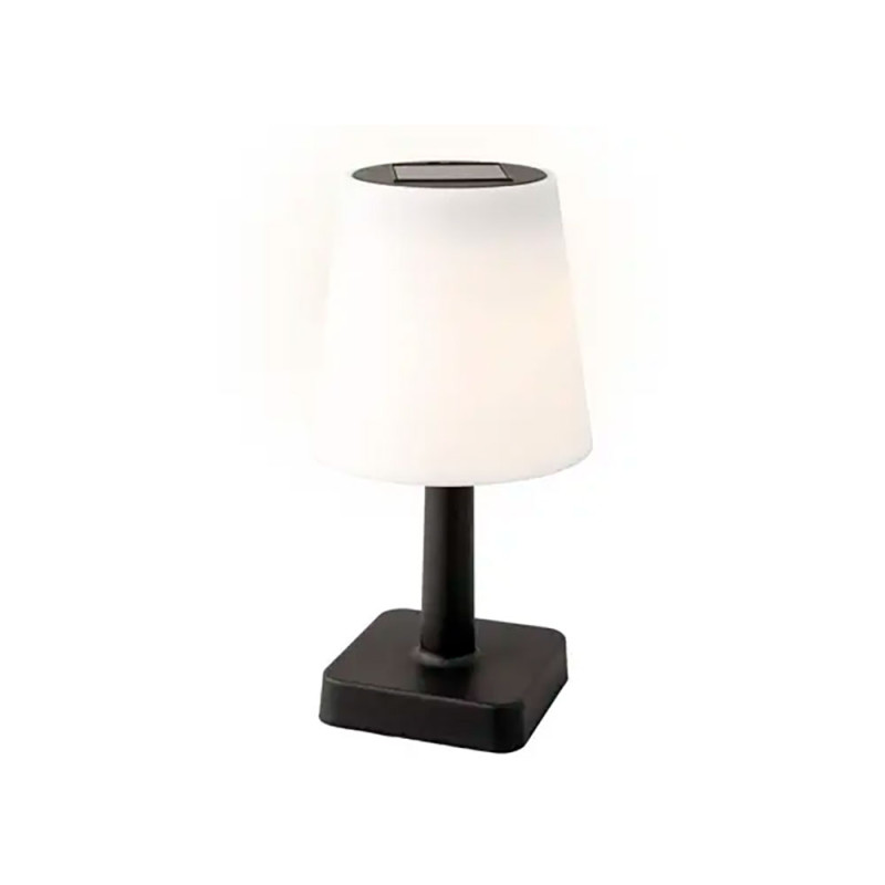 Lampara negra solar de sobre mesa