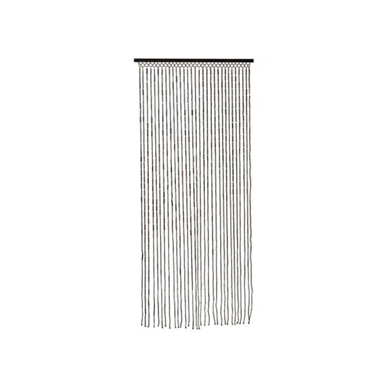 Cortina de bambú color marrón oscuro, dimensiones 90 x 200 cm