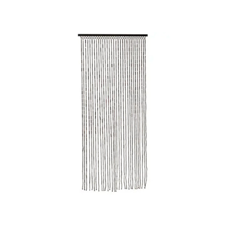 Cortina de bambú color marrón oscuro, dimensiones 90 x 200 cm