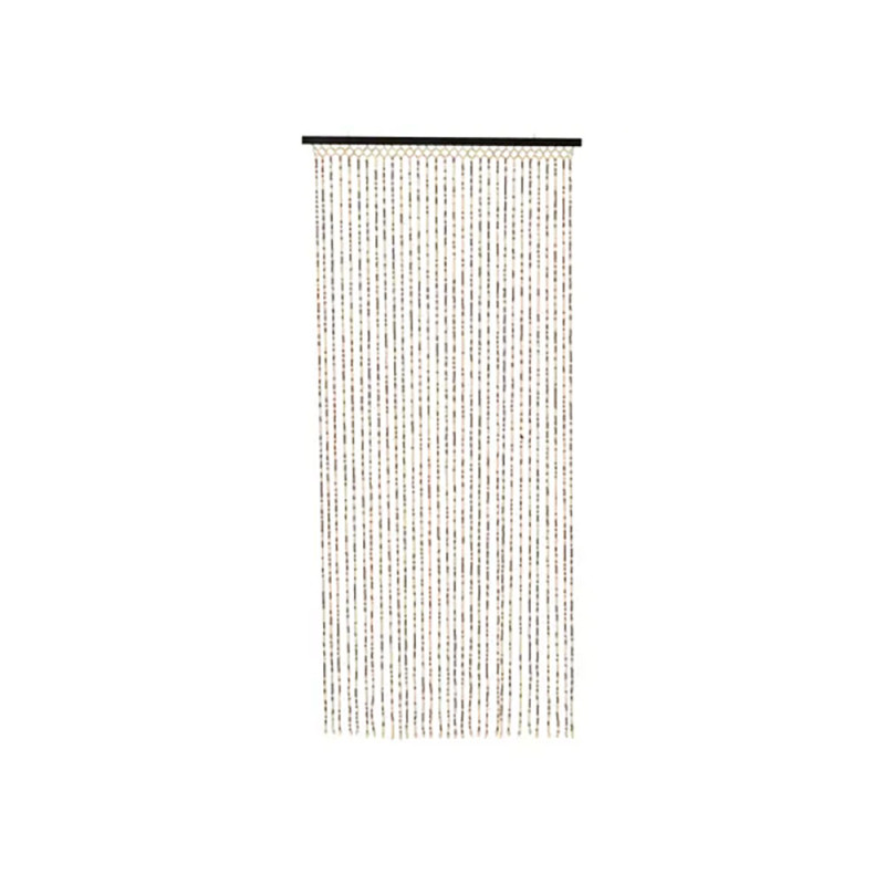 Cortina de bambú color marrón, dimensiones 90 x 200 cm