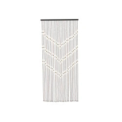 Cortina de rayas de bambú y barra de bambú, dimensiones 90 x 200 cm