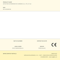 Detector de monóxido de carbono con pantalla digital, 11,1 x 8 x 3,8 cm