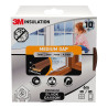 Burlete de aislamiento premium para huecos medianos de 2 - 4,5 mm, marrón, 6 m