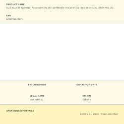 Olla baja de aluminio fundido con antiadherente tricapa con tapa de cristal, daily pro, ø28 cm