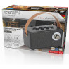 Radio fm recargable con bluetooth cr 1902 negra, 16 x 7 x 10,5 cm
