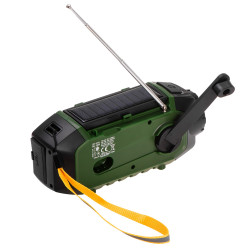 Radio emergencia multifunción solar/dinamo/usb 4000 mah cr1919, verde, 181 x 72 x 82 mm