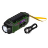 Radio emergencia multifunción solar/dinamo/usb 4000 mah cr1919, verde, 181 x 72 x 82 mm