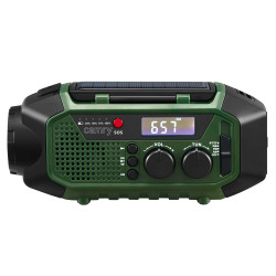 Radio emergencia multifunción solar/dinamo/usb 4000 mah cr1919, verde, 181 x 72 x 82 mm