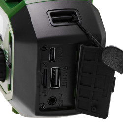 Radio emergencia multifunción solar/dinamo/usb 4000 mah cr1919, verde, 181 x 72 x 82 mm