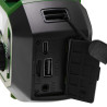 Radio emergencia multifunción solar/dinamo/usb 4000 mah cr1919, verde, 181 x 72 x 82 mm