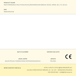 Radio emergencia multifunción solar/dinamo/usb 4000 mah cr1919, verde, 181 x 72 x 82 mm