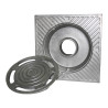 Sumidero de patio de aluminio, classic, 10 x 10 cm