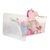 Caja transparente multiusos con ruedas 44 l, 58,5 x 39 x 30 cm