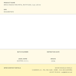 Broca para metal hss4341, rectificada, ø3,20 x 65,00 mm, 2 uds