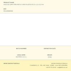 Disco de corte metal e inox t41, profi plus, ø115 x 1,2 x 22,2 mm