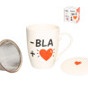 Taza infusión bla con filtro y tapa 350 ml