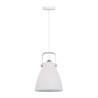 Lámpara de techo, colgante, e27, blanco + nickel, ø270 x 1200 mm
