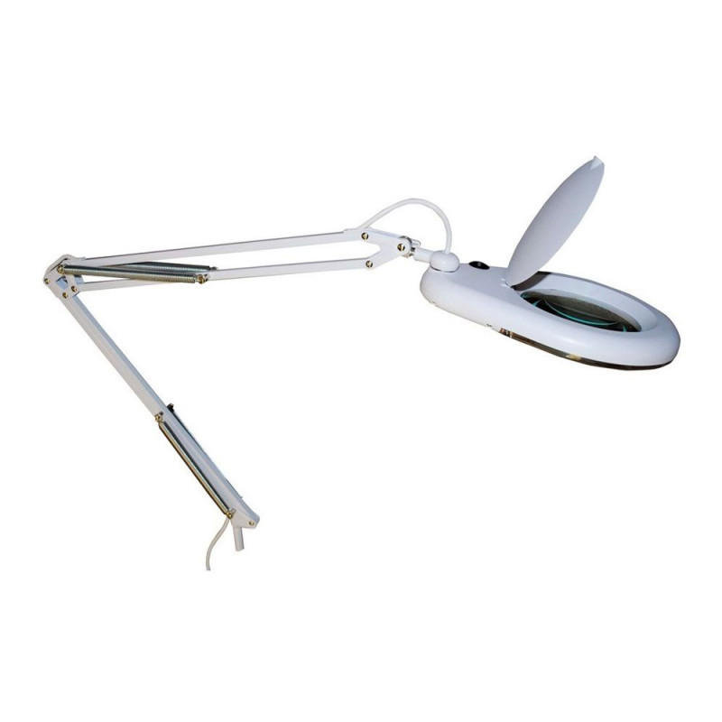 Flexo led lupa 3x, 9 w 685 lm 6500 k, blanco, 350 x 950 mm