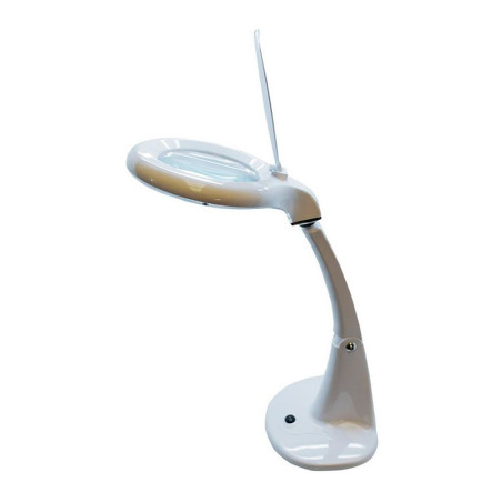 Flexo led lupa 3x 12x, 4 w 520 lm 6500k, blanco, 190 x 380 mm