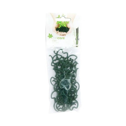 Clips pvc para entutorar pequeños árboles, 4 x 2,7 cm, blíster 20 uds