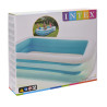 Piscina hinchable rectangular pvc con 2 cámaras de aire, depuradora no incluida, 262 x 175 x 56 cm