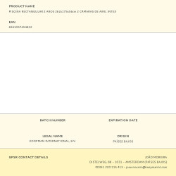 Piscina hinchable rectangular pvc con 2 cámaras de aire, depuradora no incluida, 262 x 175 x 56 cm