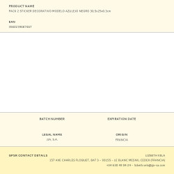 Sticker decorativo modelo azulejo negro 30,5 x 25 x 0.3 cm, pack 2 uds