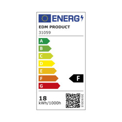 Downlight led empotrable, redondo, 18 w, 3cct, 1820 lm, marco aluminio, ø22,3 cm