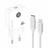 Cargador ultra rápido gan 20 w + cable usb-c a lightning blanco de 1 m