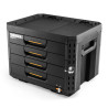 Caja de herramientas de 4 cajones con cierre, stacktech, 53 x 40,5 x 39,5 cm