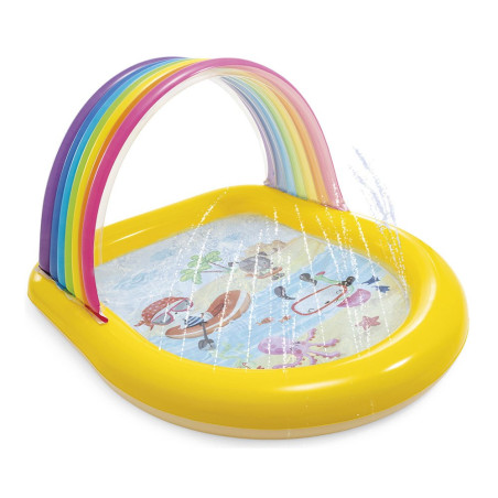 Piscina infantil, arcoíris con rociador, 147 x 130 x 86 cm