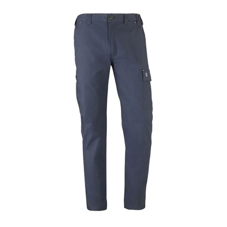 Pantalón multibolsillo elástico road azul marino, talla xxl
