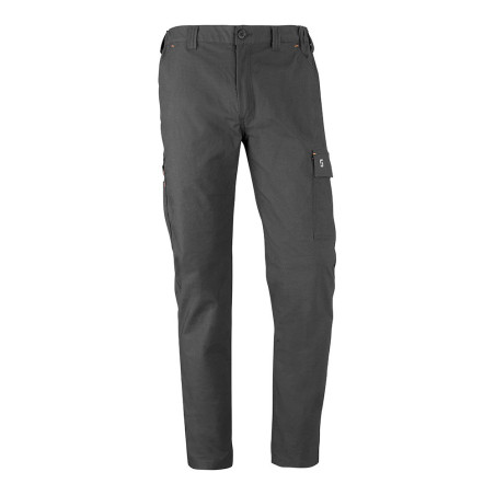 Pantalón multibolsillo elástico road gris, talla 3xl