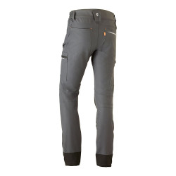 Pantalón multibolsillo elástico dynamic gris, talla m